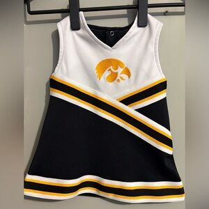 Iowa state Hawkeyes NCAA Kids Cheer Dress - Black, White, Gold